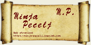 Minja Pecelj vizit kartica